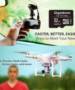 Gigastone 32GB Micro SD Card with Adapter, U1 C10 Class 10 90MB/S, Full HD available, Micro SDHC UHS-I Memory Card - Full HD Video Series 32GB Full HD Video 1-Pack 11 61Y6dg4aI0L