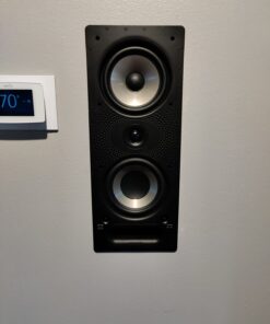 Polk Audio 265-RT 3-way In-Wall Speaker - The Vanishing Series | Easily Fits in Ceiling/Wall | High-Performance Audio - Use in Front, Rear or as Surrounds | With Power Port & Paintable Grille - Black Single 49 61Y6v MtKeL