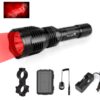 WINDFIRE WF-802 Tactical Flashlight Waterproof 350 Lumens 250 Yard Long Range Throwing RED LED Coyote Hog Hunting Light Lamp Torch with Pressure Switch & 1“ Scope Mount Black 11 61Y7sdlQh4L