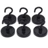 CMS MAGNETICS - (6-Pack 32mm Ceramic Hooks Black 5-Pound Sheer and 13-Pound Pull Force Rating, Strong Magnet Hooks for Office, Refrigerator, Magnetic Board, Closets 32mm Ceramic (6-Pack) 8 61Y8gRKLCtL