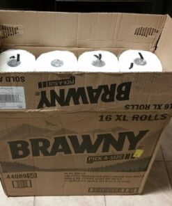 Brawny Paper Towels, 16 XL Rolls, Pick-A-Size, White, 16 = 32 Regular Rolls 8 Rolls (Pack of 2) 41 61Y90 b4OmL