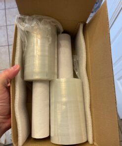 Yens 2 Pack 5" inch 1000 Ft Roll 80 Gauge Total 2000 ft Mini Hand Stretch Wrap Industrial Strength Mini Hand Stretch Wrap Moving Supplies Durable Heavy Duty Shrink Film 26 61Y9ZeXet2L