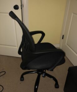 Office Chair Ergonomic Cheap Desk Chair Mesh Computer Chair Lumbar Support Modern Executive Adjustable Stool Rolling Swivel Chair for Back Pain (Black) Black 37 61YAa3x4pcL