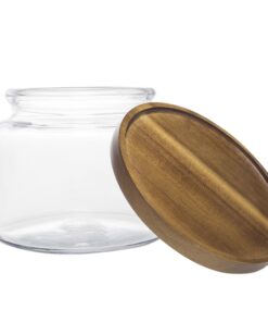 Anchor Hocking (2 Pack) 48oz Glass Jars Kitchen Canister With Wood Lids Food Storage Container Set, 6”W x 5.25”H 6 61YB8jw658L