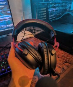 HyperX Cloud II - Gaming Headset, 7.1 Surround Sound, Memory Foam Ear Pads, Durable Aluminum Frame, Detachable Microphone, Works with PC, PS5, PS4, Xbox Series X|S, Xbox One – Red Wired 45 61YBinbBQSL