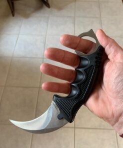 Vulcan Gear Tactical Hawkbill Karambit Knife with Sheath and Cord Silver blade 1. Silver 46 61YF2zfKGbL