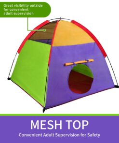 Alvantor Kids Tents Indoor Children Play Tent For Toddler Tent For Kids Pop Up Tent Boys Girls Toys Indoor Outdoor Playhouse Camping Playground 8010 Rainbow 48”x48”x42" 31 61YFd 32mKL