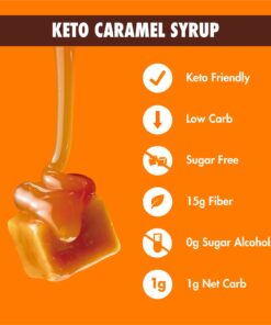 ChocZero's Chocolate and Caramel Syrup. Sugar Free, Low Net Carb, No Preservatives. Gluten Free. No Sugar Alcohols. Great for waffles and pancakes (2 bottles) 20 61YFuGcwOoL