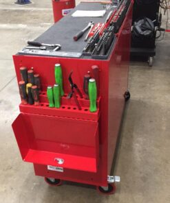 Sunex 8011 Large Locking Screwdriver and Pry Bar Holder for Service Cart- Red 12 61YGDMPw41L