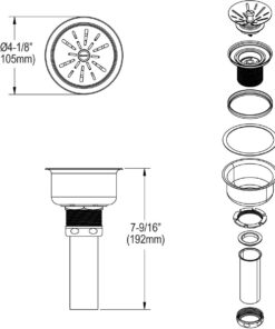 Elkay LKPD1 Perfect Drain Fitting with Type 304 Stainless Steel Body and Strainer 6 61YIArvVW7L