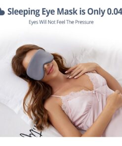 Sleeping Mask 2 Pack, Warm, Cool Double-Sided Use of Sleep Mask, Super Soft Blindfold with Adjustable Strap, Block Out Light, Comfort Sleep Eye Mask for Travel Meditation Nap Dark Gray/Light Gray + Purple/Pink 14 61YIJK22knL