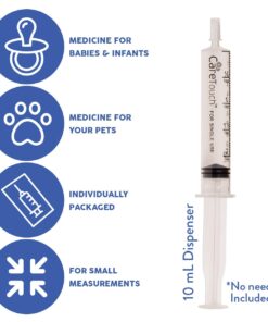 Care Touch Oral Syringe - Syringes with Covers by Care Touch - Medicine Syringes for Children 10ml - Great for Oral Medicine and Home Care, 10 Ml, 15 Count (Pack of 1) 10 Ml, 15 Count (Pack of 1) 23 61YIYcQ3mvL
