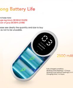 LINGTENG Leg Massager, Calf Air Compression Massager with Heat, Cordless Leg Massager for Circulation and Pain Relief, Calf Massager with 3 Intensities, Gifts for Women (Only Single) Black 28 61YIZNT5IEL