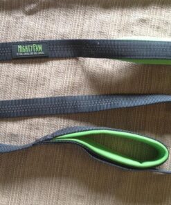 Mighty Paw Dual Handle Dog Leash - Reflective Lead with Two Handles - Dual Dog Leash Long - 2 Handle Dog Lead - Dog Leash with Traffic Loop Dog Leash 6 Foot (Grey/Green) Grey/Green 37 61YJyW7iQL