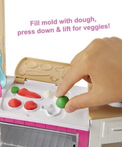 Barbie Kitchen Playset with Doll, Lights & Sounds, Food Molds, 5 Dough Colors and 20+ Accessories Standard 18 61YKF 1A0DL
