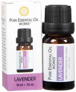 Pure Essential Oil Works Lavender Oil, 100% Pure, Natural, Paraben-Free and Therapeutic Grade with Euro-Style Dropper, 10 ml/0.33 oz. 0.33 Ounce (Pack of 1) 11 61YLViPKi7L