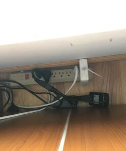 2 Way Splitter Extension Cord, 3 Prong Double Outlet Power Cord, 16 AWG, 1 Foot Black, 3 Pack by ClearMax 29 61YMFpGDG9L