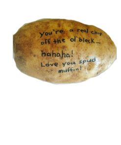 Unique and Hilarious Gag Gift: Send a Message on a Real Potato with Hand-Written Drawings and Pictures - Customize Personalize Anything on It, Quirky, Unique, Memorable, Handmade In The USA 8 61YNIt6WvRL