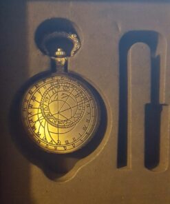 SIBOSUN Pocket Watch Chain Quartz Movement Arabic Numerals Half Hunter Smooth Back Case Bronze Vintage Box 53.Copper 17 61YNvA3K7fL