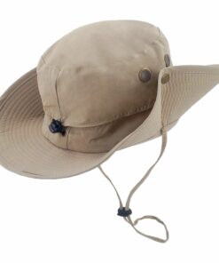 Alternative view of LETHMIK Summer Fishing Boonie Sun Hat Cap Outdoor Safari Hunting Camping Hat with Chin Cord Beige (Waterproof) Model 0023 One Size