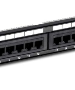 TRENDnet 24-Port Cat5-5e RJ-45 UTP Unshielded Patch Panel, Wallmount or Rackmount, 100Mhz, Color-Coded Labeling, Cat5,Cat5e,Cat4,Cat3 Compatible, 1U Rackmount, Black, TC-P24C5E 23 61YP9VBcStL