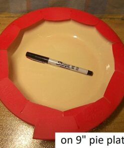 Talisman Designs Baking Pie Crust Shield Protector Cover for Edges of Pie - 8-inch to 11.5-inch Adjustable Silicone Baking Accessory for Making the Perfect Pie | Set of 1 Red Pie Shield - Set of 1 39 61YPWWrJdQL