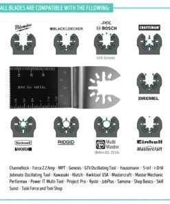 50 Pack Professional Pro Grade Wood/Bi-Metal Oscillating Saw Blades Universal Quick Release Multitool Tool Blade Japan Tooth for Bosch, Craftsman, FEIN, Ridgid, TCH, Makita, Milwaukee 15 61YPibXJKYL