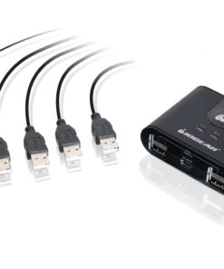 IOGEAR USB 2.0 4x4 Peripheral Switching Hub - 4 PC Share To 4 USB Devices - Up To 480Mbps - Mobile Devices Charging - Mouse/Keyboard - Printer - Scanner - EX HD & More-LED Indicators w/Remote - GUS404 6 61YPjrqO5mL