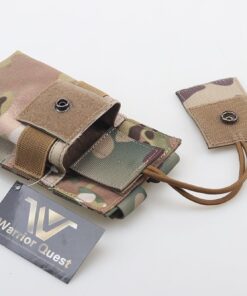 Warrior Quest Adjustable 1000D Nylon Short Radio Pouch – Molle Radio Pouch Tactical Radio Holster … Multicam Camo 13 61YQ B45RSL