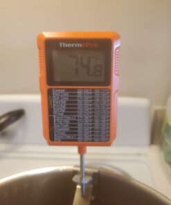 ThermoPro TP510 Waterproof Digital Candy Thermometer with Pot Clip, 8" Long Probe Instant Read Food Cooking Meat Thermometer for Grilling Smoker BBQ Deep Fry Oil Thermometer 31 61YSkK9tgeL