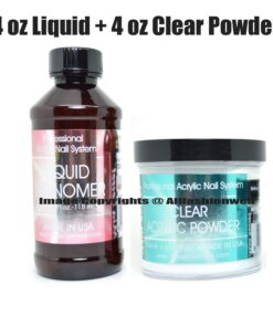 MIA SECRET 4oz Liquid Monomer + 4oz Clear Acrylic Powder Nail Art System 18 61YUC8U4RxL
