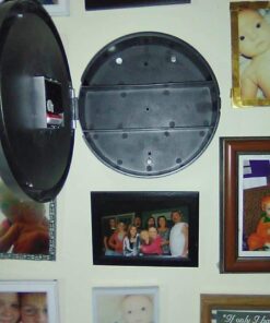 Clock Safe:10-Inch Battery-Operated Analog Clock with Hidden Wall Safe for Jewelry, Cash, Valuables, and More by Trademark Home (Silver) 35 61YUM FhL