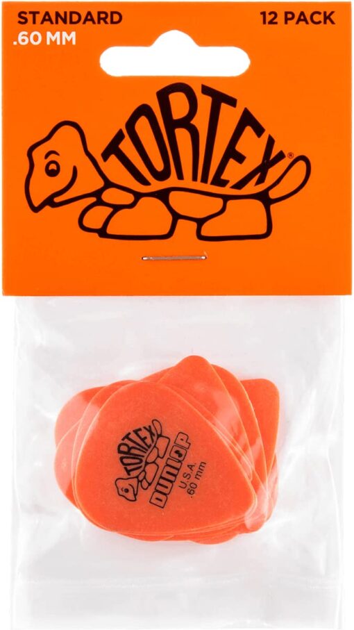 JIM DUNLOP Standard .60mm Orange Guitar Pick, 12 Pack PLECTRUM