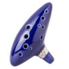 TOTMC Legend of Zelda Ocarina of Time Triforce Link 12 Hole Alto C Mediant Tone Ocarina Zelda Cosplay Ceramic Replica + Textbook Blue,Gold,Silver 35 61YVHnoBOJL