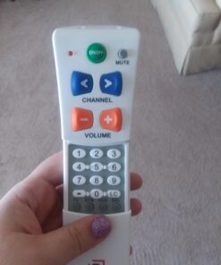 Flipper Big Button Universal TV Remote - Seniors, Elderly - Simple, Works TV & Cable - Favorite Channels - Learning - Supports IR Devices 39 61YW2U51ayL