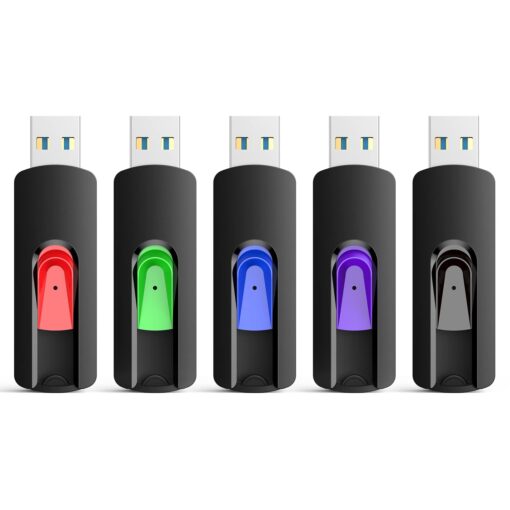 RAOYI 5 Pack 32GB USB 3.0 Flash Drive, High Speed Memory Stick Thumb Drives Jump Drive Pen Drive for PC Laptop Desktop- 32G Multipack 32GB-3.0 5 Mixed Colors