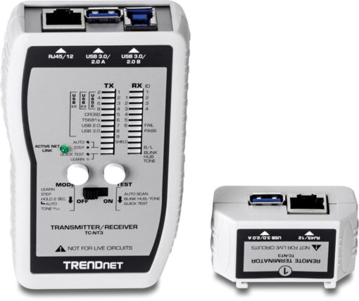 TRENDnet VDV and USB Cable Tester, TC-NT3,Black VDV & USB