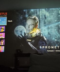 GooDee Projector 4K With WiFi And Bluetooth Supported, FHD 1080P Mini Projector For Outdoor Moives, 5G Video Projector For Home Theater Dolby Audio Zoom Portable Projector TV Stick PPT (YG600 Plus) Titanium Grey 42 61YcFyejkpL