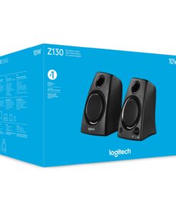 Logitech Z130 PC Speakers, Full Stereo Sound, Strong Bass, 3.5mm Audio Input, Headphone Jack, Volume Controls, Computer/TV/Smartphone/Tablet - Black Speaker 26 61YdqsLCbL