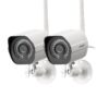 Zmodo Outdoor Security Camera Wireless (2 Pack), 1080p Full HD Home Security Camera System, Works with Alexa and Google Assistant, Silver (ZM-W0002-2) 2 Count (Pack of 2)