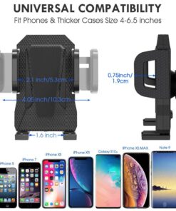 Alternative view of Miracase Air Vent Phone Holder for Car[Metal Hook Clip], Hands Free Universal Automobile Cell Phone Mount Fit for iPhone 15 Series/iPhone 14/13 Series and All Smartphones,Black Black