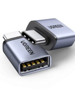 UGREEN USB to USB C 3.0 Adapter 2 Pack,USB C to USB Adapter USB C Male to USB Female Adapter Compatible with iPhone 15 Samsung S23 Ultra MacBook Pro 2023/ Air 2022 iPad Pro/Mini,Thunderbolt 4/3 Silve Silver 33 61Yh2cxT1KL