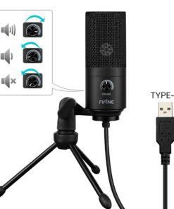 FIFINE USB Microphone, Metal Condenser Recording Microphone for Laptop MAC or Windows Cardioid Studio Recording Vocals, Voice Overs,Streaming Broadcast and YouTube Videos-K669B Black 23 61Yikv7vOvL