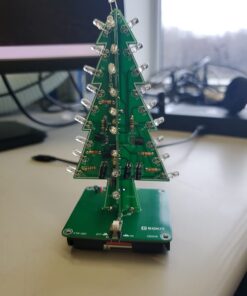 Christmas Tree Soldering Project, Icstation 3D Xmas Tree Soldering Kit with LED Flashing Lights Soldering Practice 7 Colors DIY Electronic Assemble Kit for Learning Teaching STEM Educational Multicolored 60 61Yin9Lx7uL
