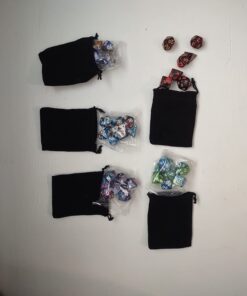CiaraQ Polyhedral Dice Set (35 Pieces) with Black Pouches, 5 Complete Double-Colors Dice Sets of D4 D6 D8 D10 D% D12 D20 Compatible with Dungeons and Dragons DND RPG MTG Table Games 35pcs 53 61Yjorb5PzL