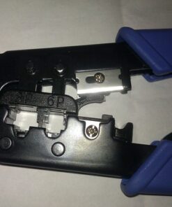 TRENDnet Crimping Tool, Crimp, Cut, And Strip Tool, For Any Ethernet or Telephone Cable, Built-In Cutter And Stripper, 8P-RJ-45 And 6P-RJ-12, RJ-11, All Steel Construction, Black, TC-CT68 41 61YkDAVRwdL