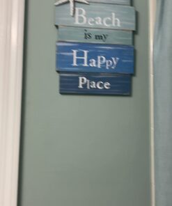 Grasslands Road Wall Starfish GR Beach is My Happy Place Plaque, Medium, White, Blue 34 61YktSrcZoL