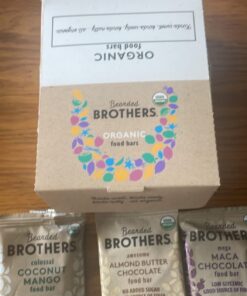 Bearded Brothers Organic Vegan Energy Bars - Gluten & Soy Free, Paleo, Whole 30 | Non GMO, Low Glycemic, High Protein, Fiber | 12pk Six Flavor Variety Variety Case 12 Count (Pack of 1) 17 61YmtYGtyyL 1