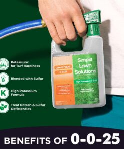 Alternative view of Simple Lawn Solutions - High Potassium Lawn Food Liquid Fertilizer 0-0-25 - Concentrated Spray - Turf Grass Vigor and Plant Hardiness - Summer and Fall - Any Grass Type (32 Ounce) 32 ounce