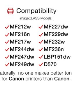 Canon Genuine Toner Cartridge 137 Black (9435B001), 1-Pack ImageCLASS MF212w, MF216n, MF217w, MF244dw, MF247dw, MF249dw, MF227dw, MF229dw, MF232w, MF236n, LBP151dw, D570 Laser Printers 9 61YoQCccKS